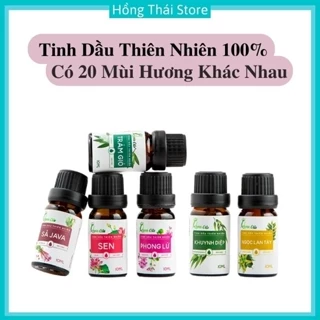 Tinh Dầu Thiên Nhiên Nguyên Chất 100%, Tinh Dầu Thơm Phòng Có 20 Mùi Hương Khác Nhau Lọ 10ml