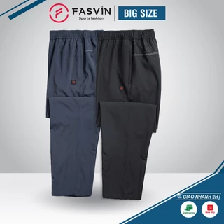 Quần Gió Nam BIG SIZE FASVIN QBC22183.HN Từ 80 Đến 120KG Ống Suông 02 Lớp Vải Đẹp Hàng Nhà Máy