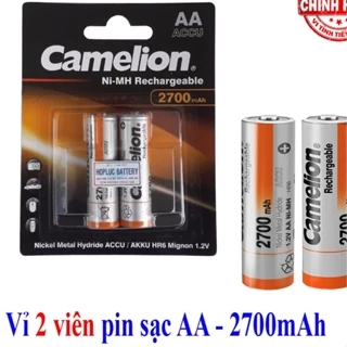 🌟CHÍNH HÃNG PIN XANH 🌟 Vỉ 2 Pin Sạc AA (2A) Camelion Ni-MH Rechargeable Accu 2700mAh - 1.2V