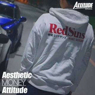 Thái độ ATTITUDE Hàng hóa Trung tâm mua sắm Nhật Bản JDM Sửa đổi Ban đầu D Akagi REDSUN Áo có mũ trùm đầu