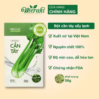 Bột Cần Tây Sấy Lạnh MERAKI Nguyên Chất hộp 56g giảm cân, detox, thanh lọc cơ thể