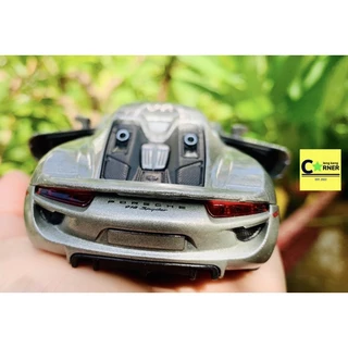 Xe mô hình cao cấp 1:36 Porsche 918 hợp kim mới 100% Full box cửa đóng mở kéo thả