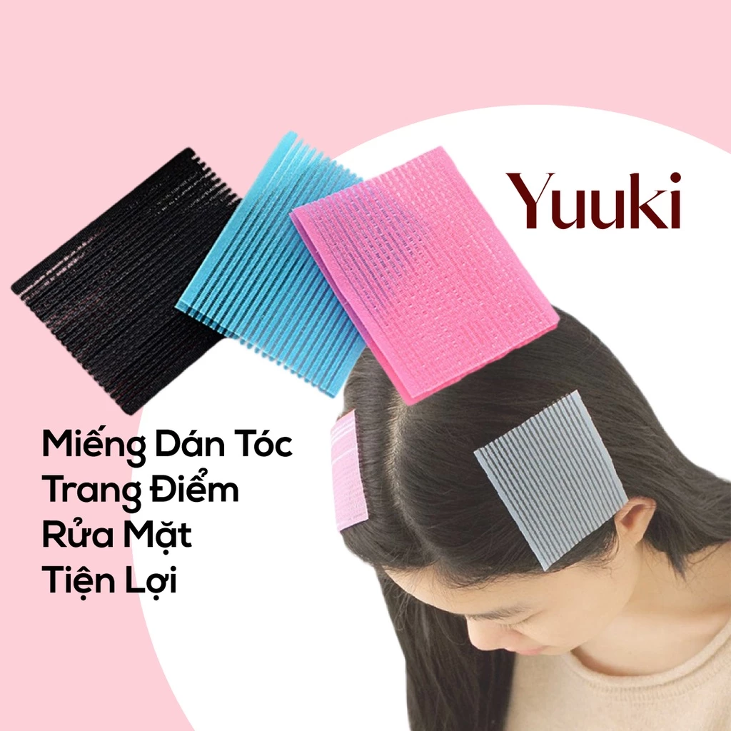 Túi 2 Miếng Dán Tóc Trang Điểm Rửa Mặt Tiện Lợi Nhiều Màu Dễ Thương Dành Dành Cho Nữ