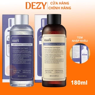 [CHÍNH HÃNG] Toner Klairs Nước Hoa Hồng Toners Không Mùi Da Dầu Da Mụn Skincare Dưỡng Ẩm Cùng Bông Tẩy Trang Dezy Shop