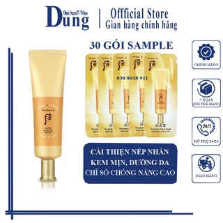 Combo 30 Gói Sample Kem Chống Nắng Cải Thiện Nếp Nhăn Whoo Jin Hae Yoon Wrinkle Sun Cream SPF50+/PA+++ 1mlx5