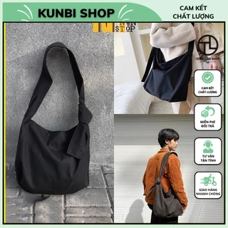 Túi Vải Túi Đeo Chéo Unisex Uzzang Canvas Trơn Thời Trang Hàn Quốc Mã 06