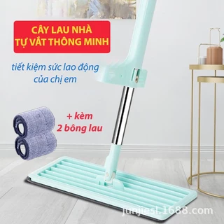 Cây Lau Nhà Tự Vắt Thông Minh Spin Tặng 2 Bông Lau [Tổng 2 Bông Lau ]