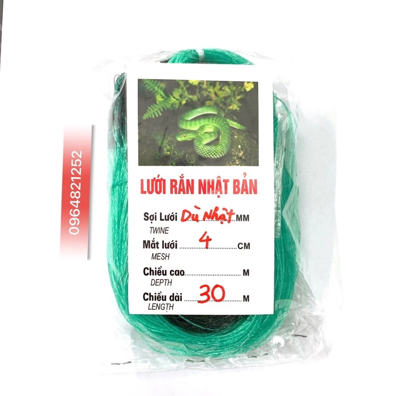 lưới bẫy rắn hàng loại 1 sợi dù nhật dài 30m lưới tàng hình bắt các loại rắn hổ mang và nhiều loài rắn khác
