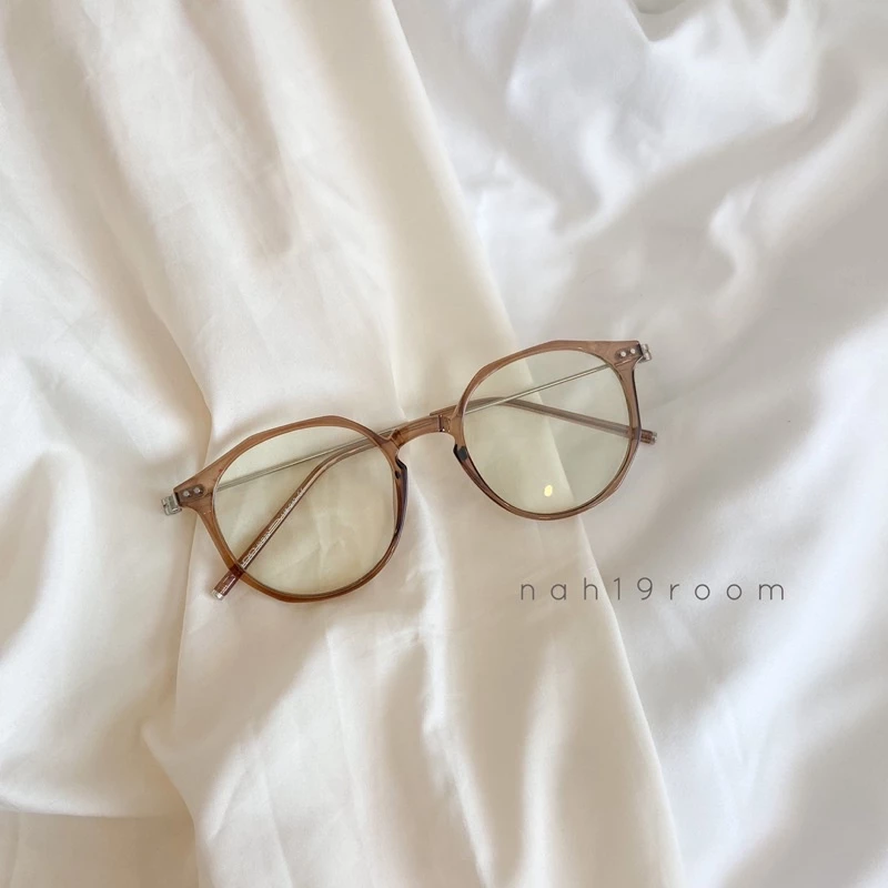 Kính mắt không độ đa giác form to càng tăm mảnh 7153