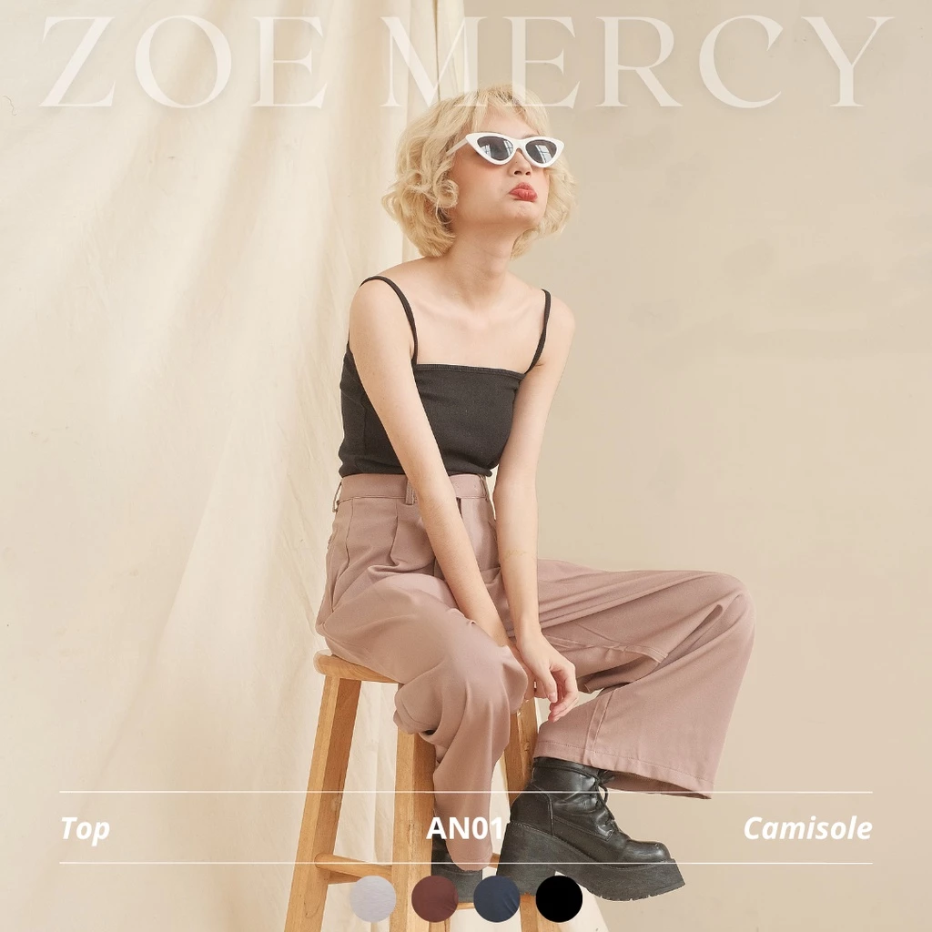 Áo hai dây thun gân chất mịn ZOE MERCY | Camisole (AN01)