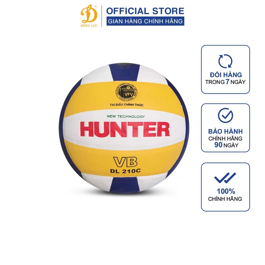Bóng chuyền da thi đấu chính thức giải hạng A của liên đoàn bóng chuyền Việt Nam Hunter DL 210C.