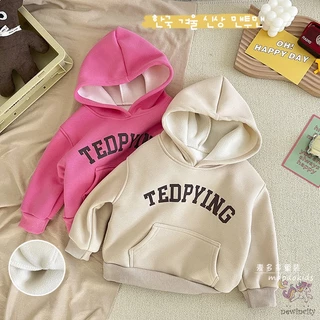 Áo Hoodie In Chữ Phong Cách Hàn Quốc Thời Trang Mùa Đông Cho Bé Gái