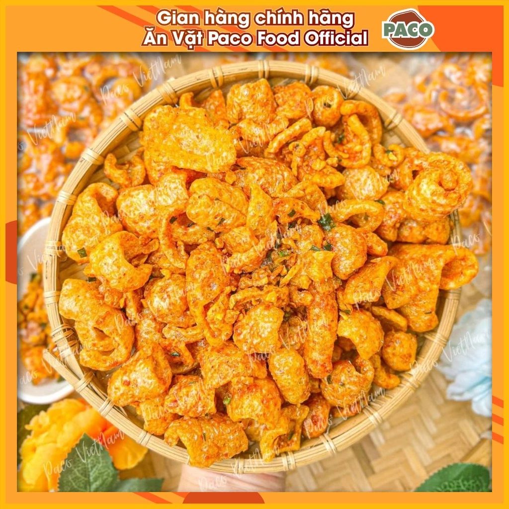 da heo lắc ngũ vị mắm hành nhà Paco Food giòn giòn rụm rụm gói 70g đã ép chân không siêu ngon