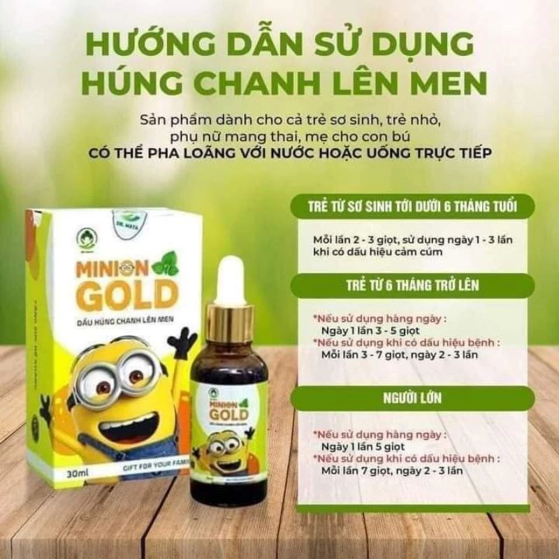 Tinh Dầu Húng chanh MINION GOLD lên men