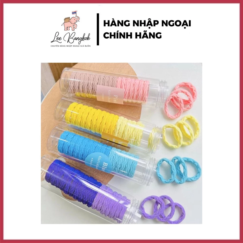 [Ống Mẫu Mới] Dây Thun Cột Tóc Nhỏ Co Giãn Nhiều Màu, Dây Cột Tóc Phong Cách Hàn Quốc Bồng Bềnh Dành Cho Nữ