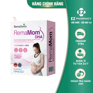 Viên bổ bầu RemaMom DHA nâng cao đề kháng, giảm mệt mỏi, tốt cho sức khoẻ của phụ nữ mang thai và cho con bú Ez Pharmacy