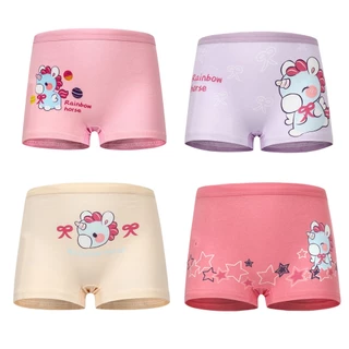 Quần lót SMY cotton mềm mại in họa tiết kỳ lân cho bé gái 2-12 tuổi