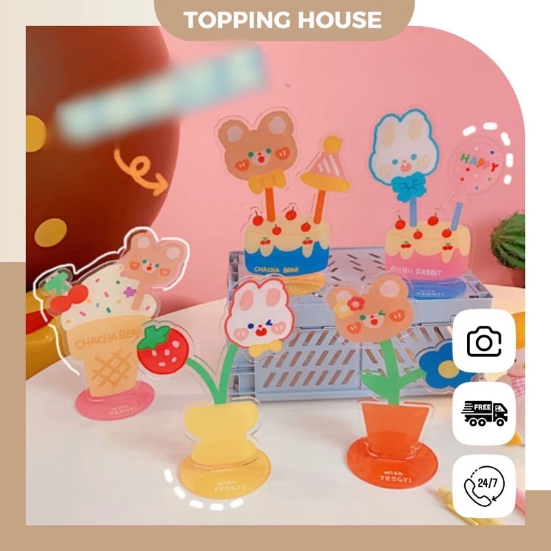 Kẹp Giấy Ghi Chú, Ảnh Decor, Trang Trí Để Bàn, Treo Postcard, Sticker, Thiệp Hoa Khô - Topping House - DC08