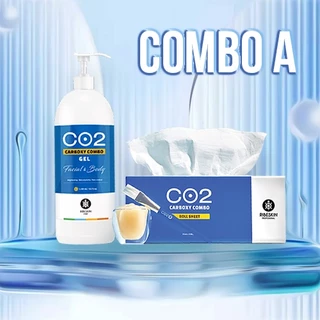 Combo A ( size 1500ml mặt nạ cuộn) Bộ thải độc da CO2 Carboxy Ribeskin giúp da sạch sâu, căng bóng, ngăn ngừa mụn