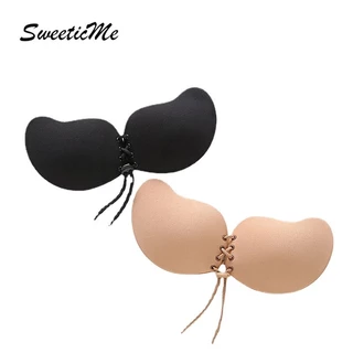 1 Cặp Miếng Dán Ngực Silicone Vô Hình Màu Trơn SweeticMe