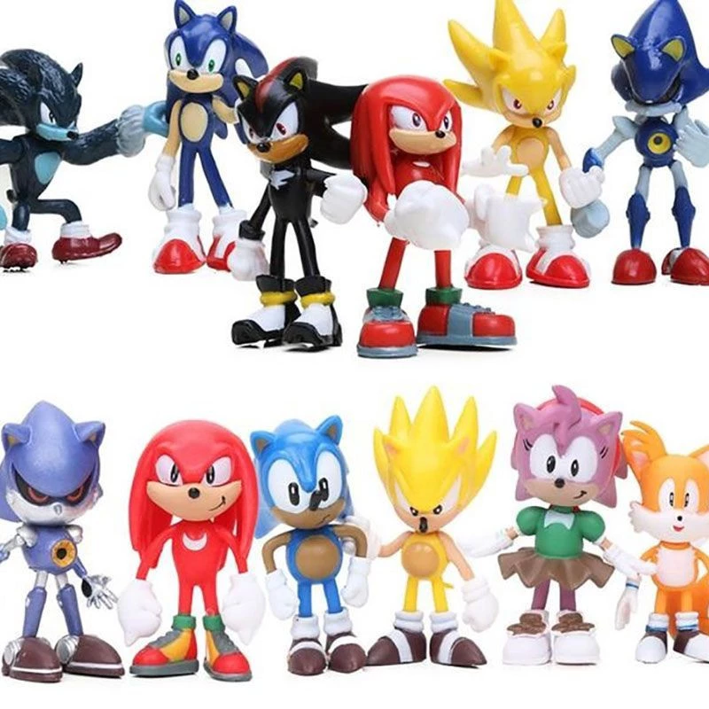 Set 6 Mô Hình Đồ Chơi Nhân Vật Sonic the Hedgehog 2.4 Inch