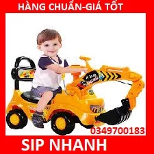 ⚡{GIÁ SỈ}Xe cẩu chòi chân có còi và thùng để đồ ,chất liệu nhựa siêu bền