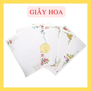 Xấp 50 tờ giấy luyện chữ đẹp in hoa văn định lượng 100gsm