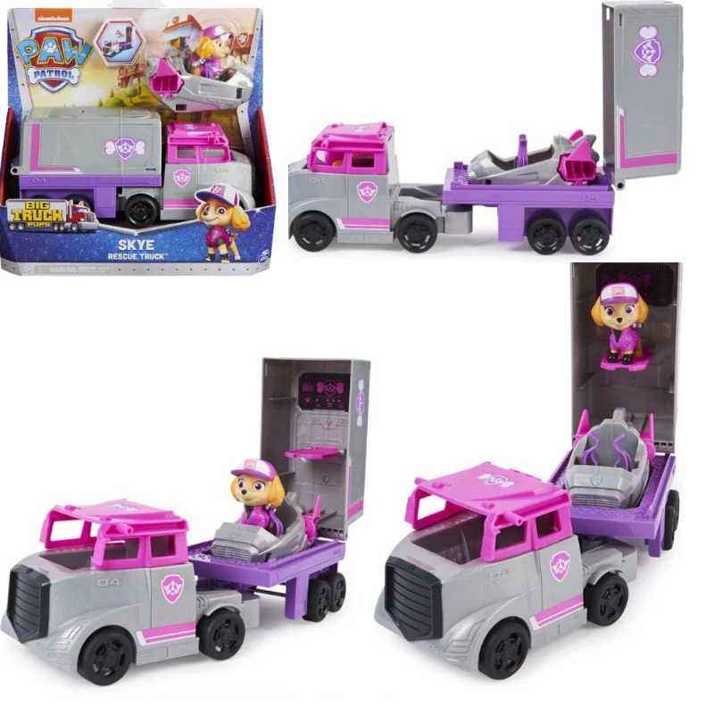 Đồ chơi Paw Patrol: Xe cứu hộ Big Truck Pups và chó cứu hộ Skye công năng mới