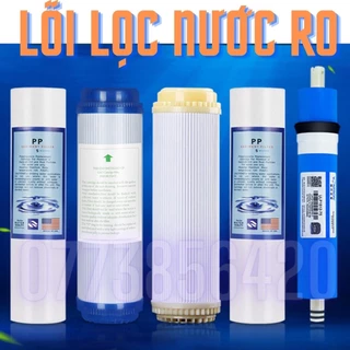 Máy lọc nước ro linh phụ kiện gồm màng lọc số 4, bộ lõi lọc 1,2,3, nắp đậy máy lọc, khóa chia nước đầu vào bằng đồng