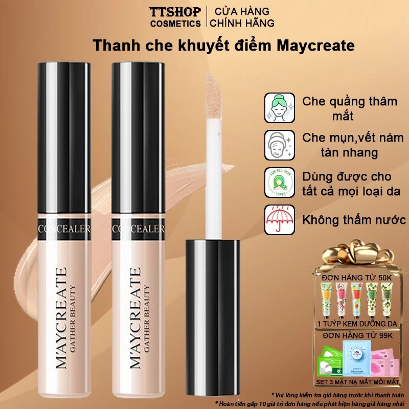 Thanh che khuyết điểm Maycreate Concealer không thấm nước, lâu trôi TT05