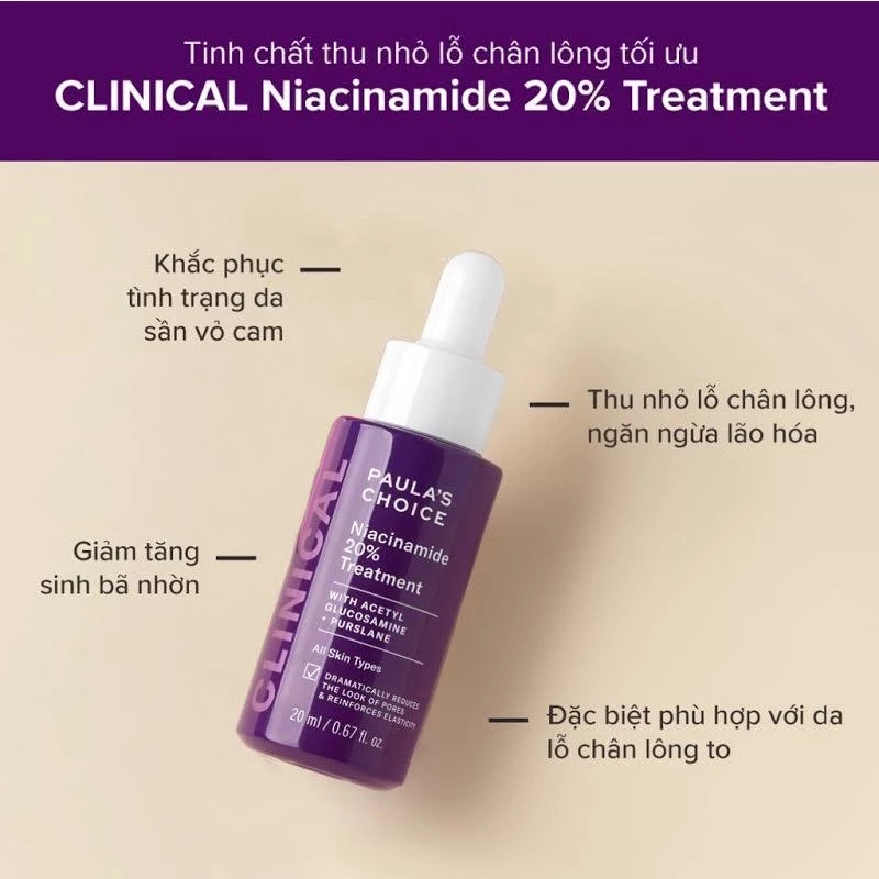 TINH CHẤT DƯỠNG DA NIACINAMIDE 20% DATE 2025