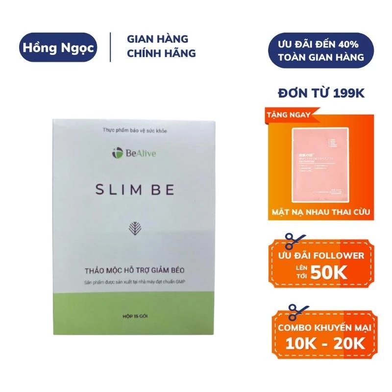 Trà Giảm Cân BeAlive Slim Be Kiểm Soát Cân Nặng Giảm Cân Cấp Tốc An Toàn Cải Thiện Số Đo 3 Vòng Hộp 30 Viên