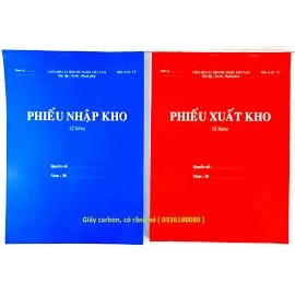 Phiếu xuất kho/nhập kho 2 liên loại dày A4