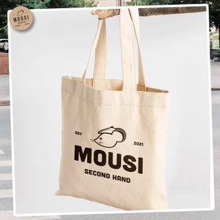 Túi tote vải canvas MOUSI , 33x38cm