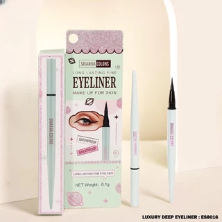 Kẻ mắt nước Sivanna Color chống nước lâu trôi, Bút đầu mảnh màu đen Long Lasting Fine Eyeliner ES8016 - bl15