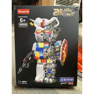 Đồ chơi xếp hình bearbrick 400% wangao 188002 Gundam