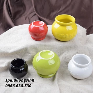 Bộ Cốc Giác Hơi Ngũ Hành Chất Liệu Sứ, Bộ Giác Hơi Dùng Lửa Đủ Size Spa Dưỡng Sinh