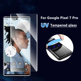 Dành Cho Google Pixel 7 Pro Kính Cường Lực UV Full Keo Hỗ Trợ Mở Khóa Vân Tay.UV Full Keo Dán Kính Cường Lực