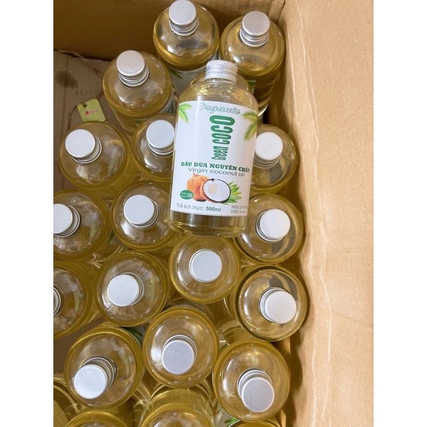 Dầu dừa ép lạnh xuất khẩu Oganic GreenCoco chai 500ml cực tốt
