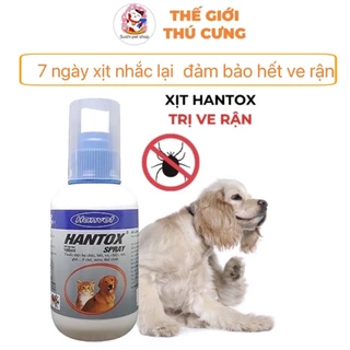 Thuốc xịt trị ve ghẻ, trị rận bọ chét chó mèo - Hantox Spray 100ml