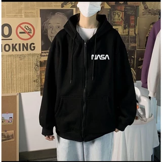 ÁO HOODIE NAM NỮ, ÁO KHOÁC NỈ NASA DÂY KÉO FROM RỘNG DÀI TAY CHÔNG NẮNG MÙA THU ĐÔNG HÈ - DUBAI FASHON