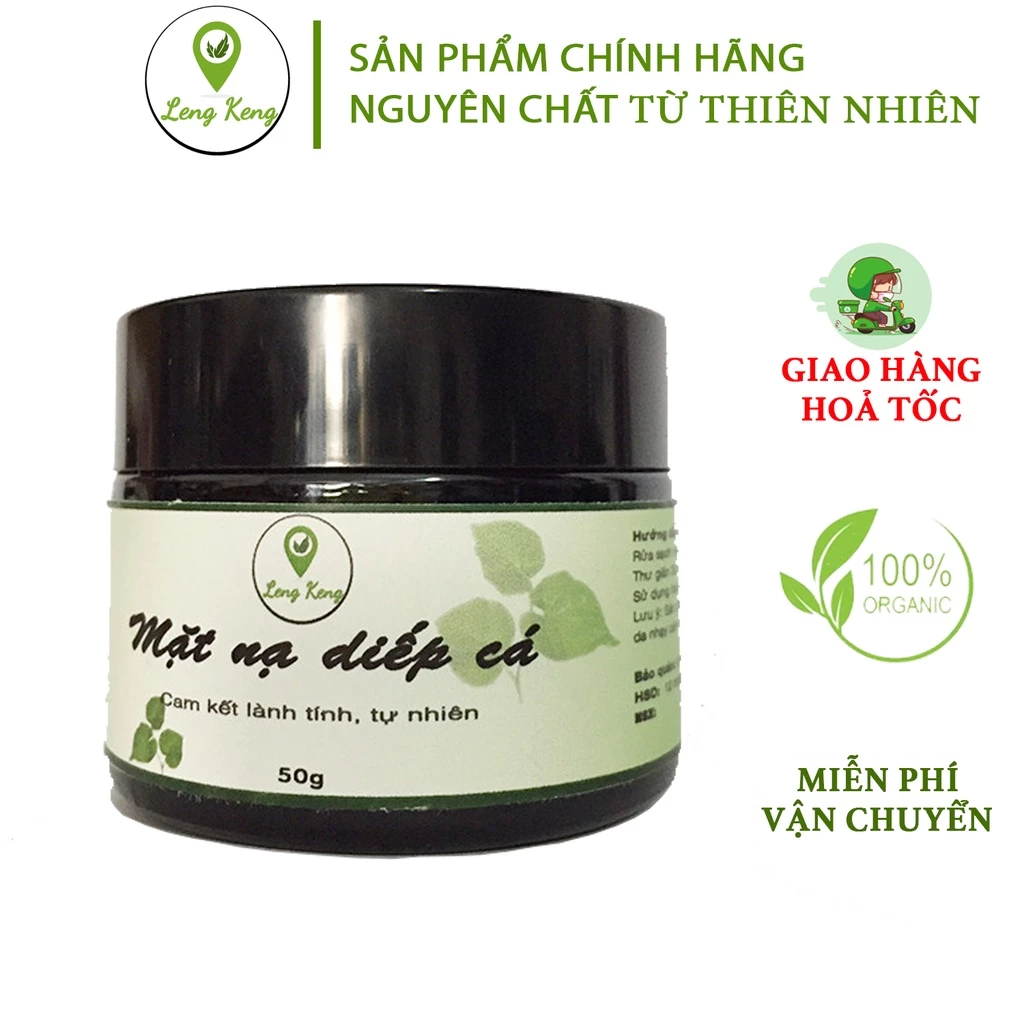 Mặt Nạ Dưỡng Da Diếp Cá LengKengFarm Giảm Mụn - Mặt Nạ Đắp 100% Thiên Nhiên
