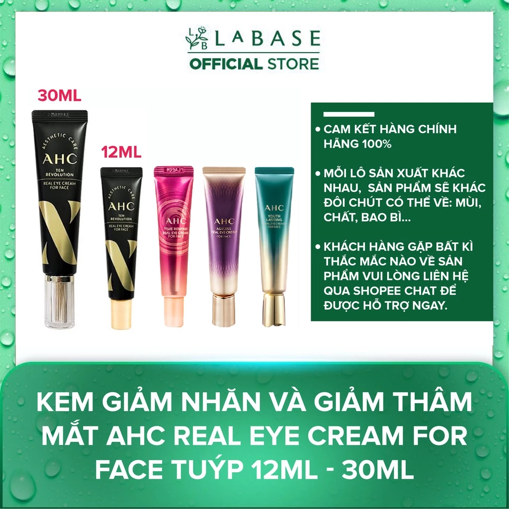 Kem Giảm nhăn và giảm thâm mắt AHC Real Eye Cream For Face