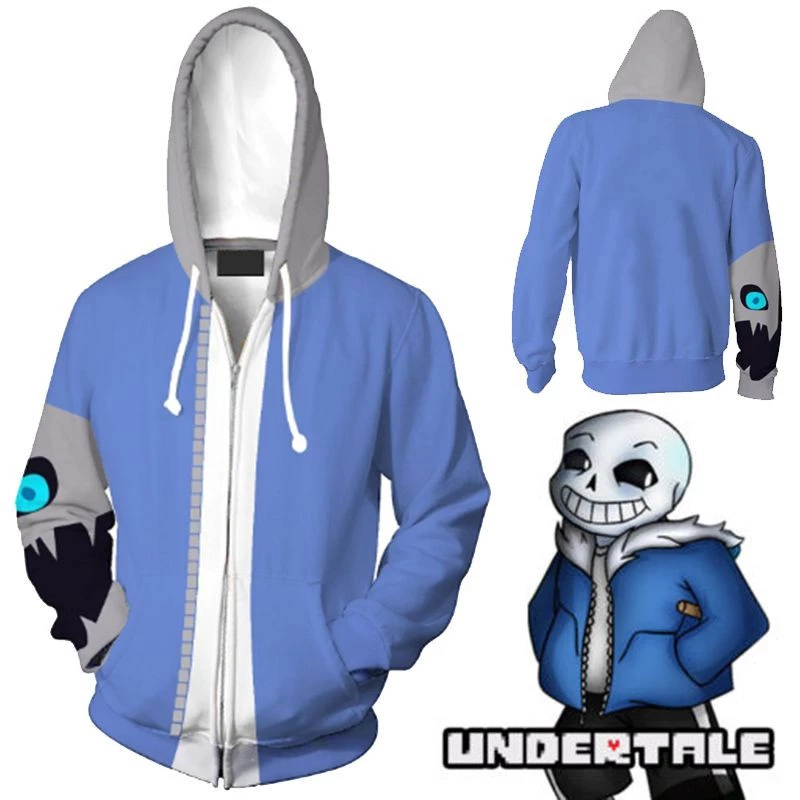 Anime Undertale Sans Cosplay Quần áo Hoodie Papyrus Killer Horror Dust Áo khoác in 3D