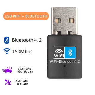 USB WIFI KÈM BLUETOOTH 4.0 2 IN1 NHỎ GỌN TIỆN DỤNG