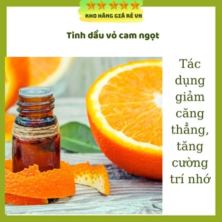 Tinh dầu vỏ cam ngọt Sweet Orange Essential Oil dùng khuếch tán thơm nhà, xông mặt, làm nguyên liệu mỹ phẩm