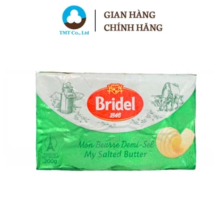 Bơ mặn thương hiệu Bridel 80% béo hộp 200gram