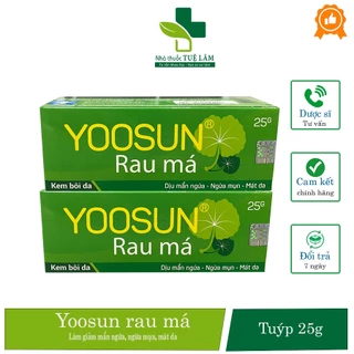 Kem bôi da Yoosun rau má tuýp 25g giúp ngăn ngừa rôm sẩy, mẩm ngứa, hăm da, làm mát và dịu da khi bị muỗi đốt