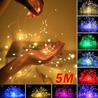 Đèn LED trang trí bánh sinh nhật (1/2/3/5 Mét), đèn nháy trang trí hoa, trang trí Noel, lễ Tết