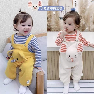 Bộ Áo Liền Quần Tay Dài Bằng Cotton In Họa Tiết Động Vật Dễ Thương Thời Trang Mùa Thu Cho Bé Trai Và Gái 0-2 Tuổi